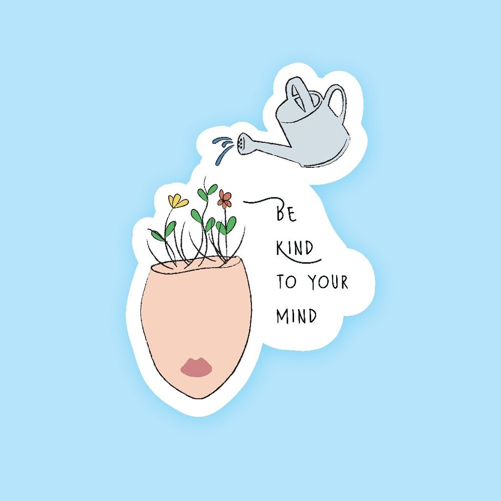 4.5" Be Kind to Your Mind Boho Sticker